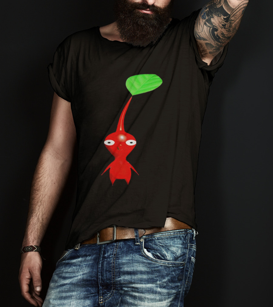 Pikmin Red Pikpik Character With Leaf Stem T-Shirt