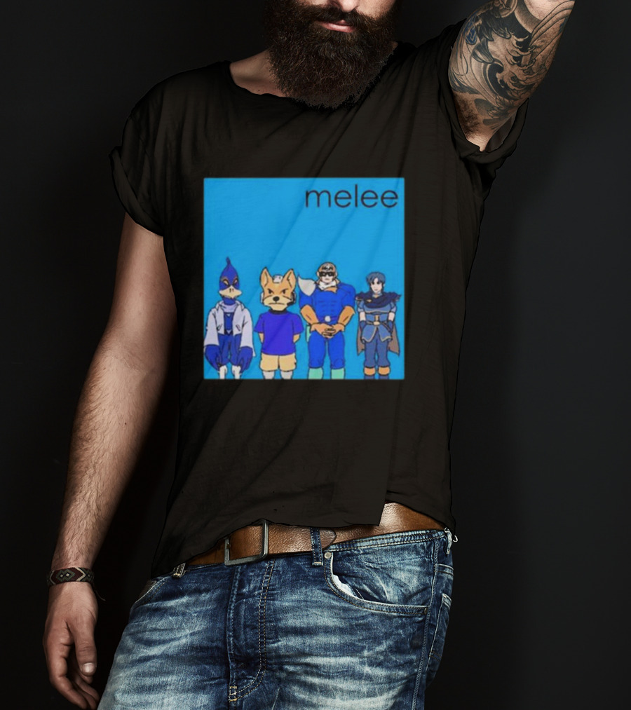 Start GG Shop Melee Blue Album Video Game Characters T-Shirt
