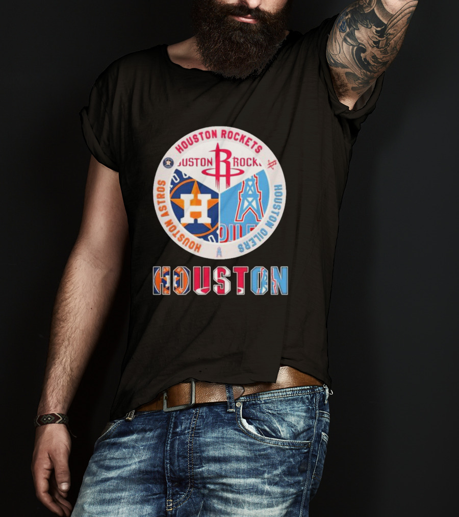 Houston Rockets Astros Oilers Sports Teams T-Shirt