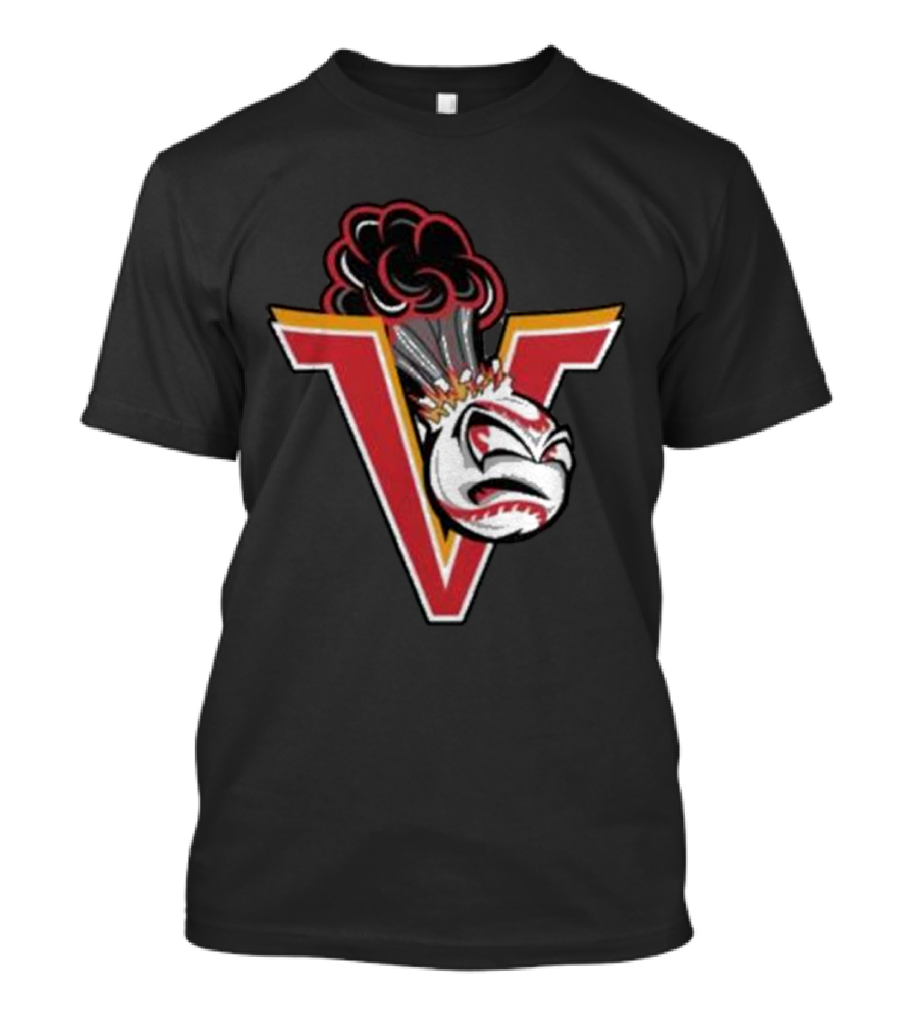 Mavericks Volcanoes Alternate Logo V-Eruption Baseball Mascot T-Shirt