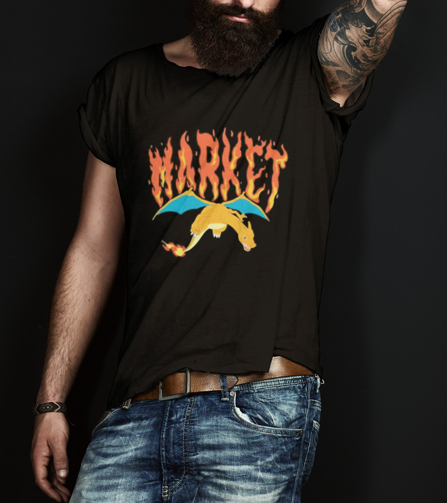 Market Charizard Flames Pokémon T-Shirt