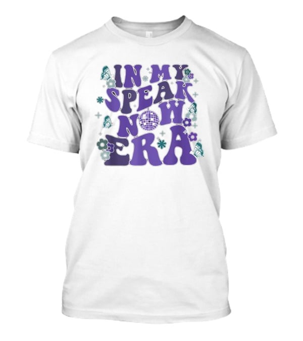 In My Speak Now Era Purple Disco Ball Butterflies Flowers T-Shirt