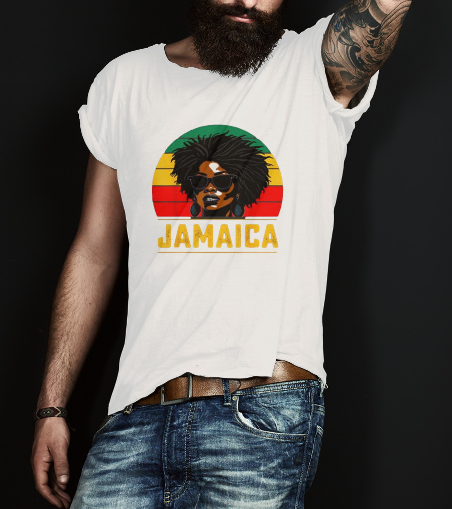Jamaican Patriotic Women Jamaica Vintage T-Shirt