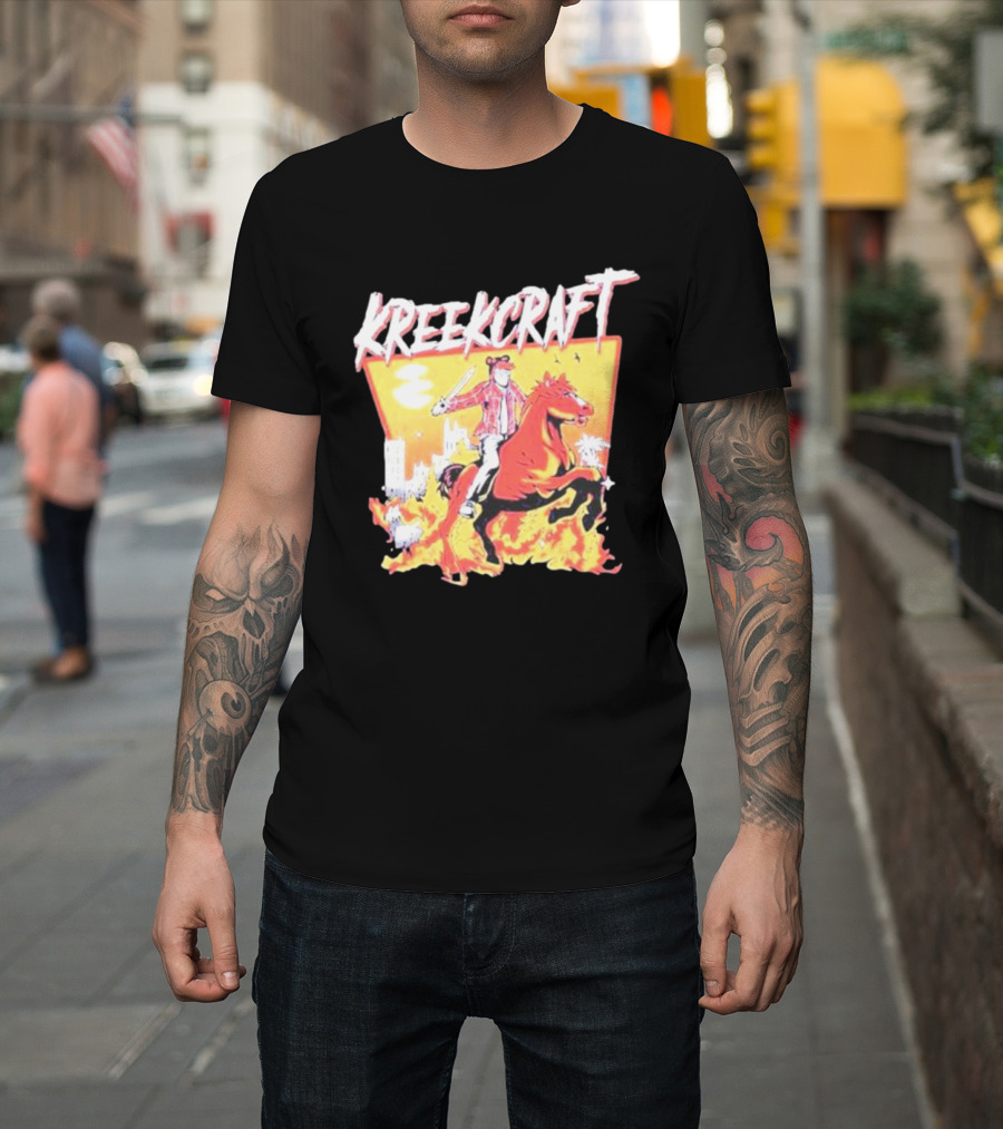 KreekCraft Fiery Horseback Adventure T-Shirt