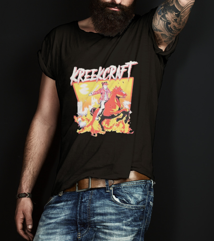 KreekCraft Fiery Horseback Adventure T-Shirt
