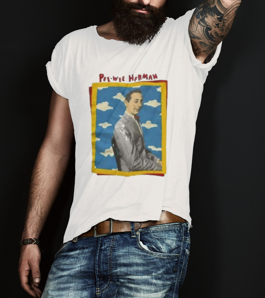Pee Wee Herman Colorful Cloud Background T-Shirt