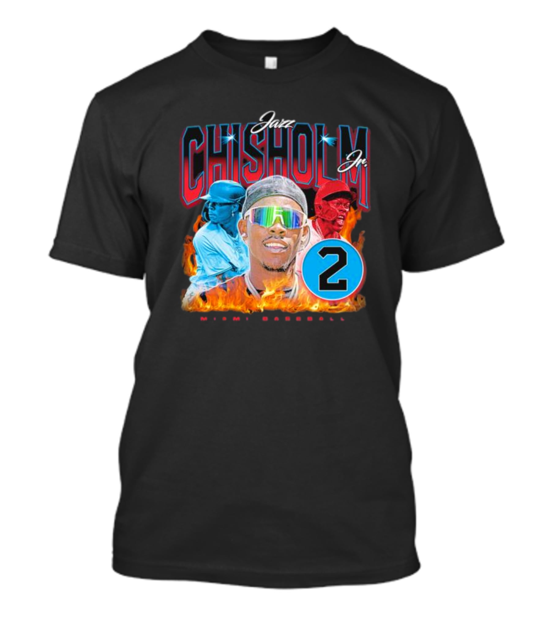 Jazz Chisholm Jr. Miami Baseball 90s Number 2 T-Shirt