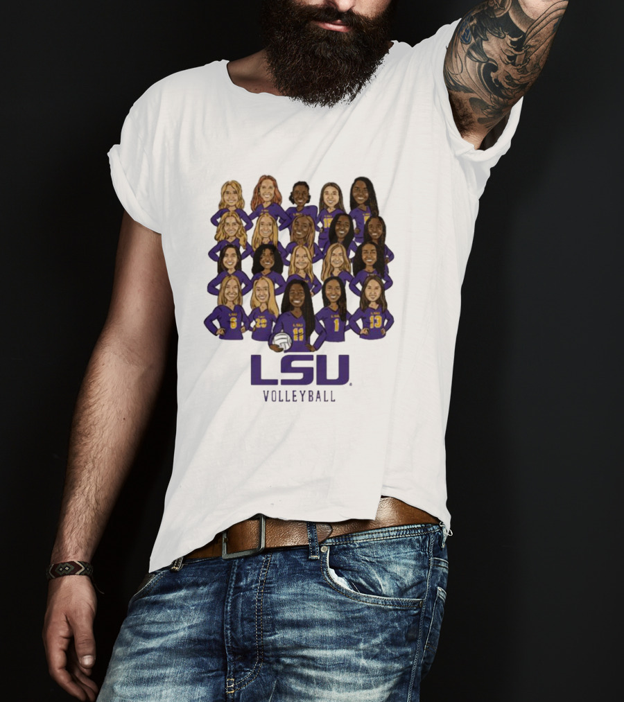 LSU Tigers Volleyball NIL Women's Team Players T-Shirt