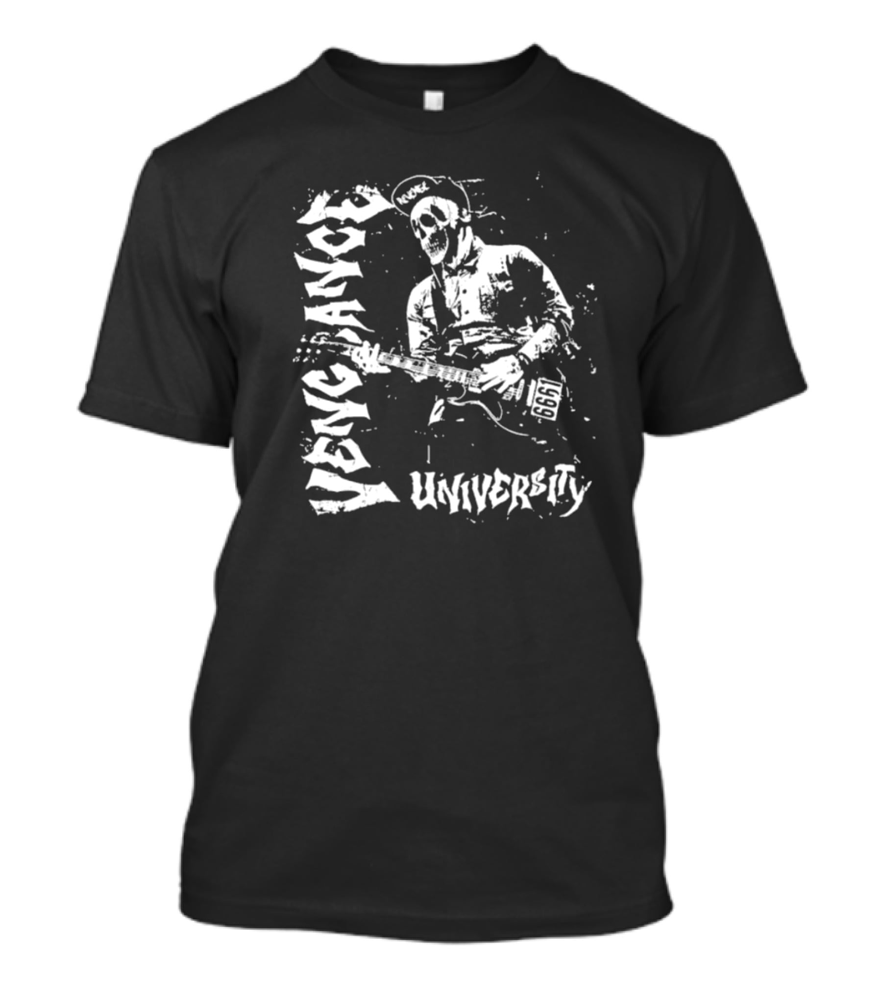 Vengeance University Skull Guitarist 1969 T-Shirt
