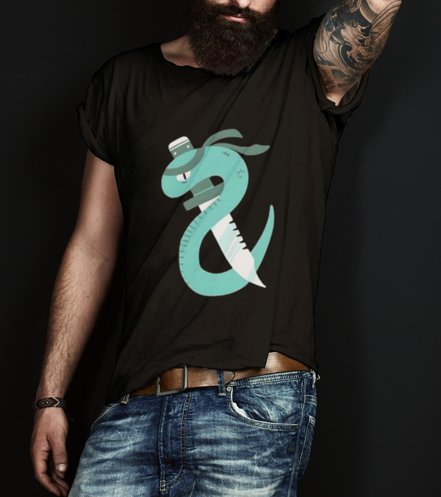 Eat More Snakes Karate Snake With Sushi Headband T-Shirt