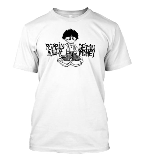 Poppin’ Molly Gettin’ Money Anime-Style Character T-Shirt