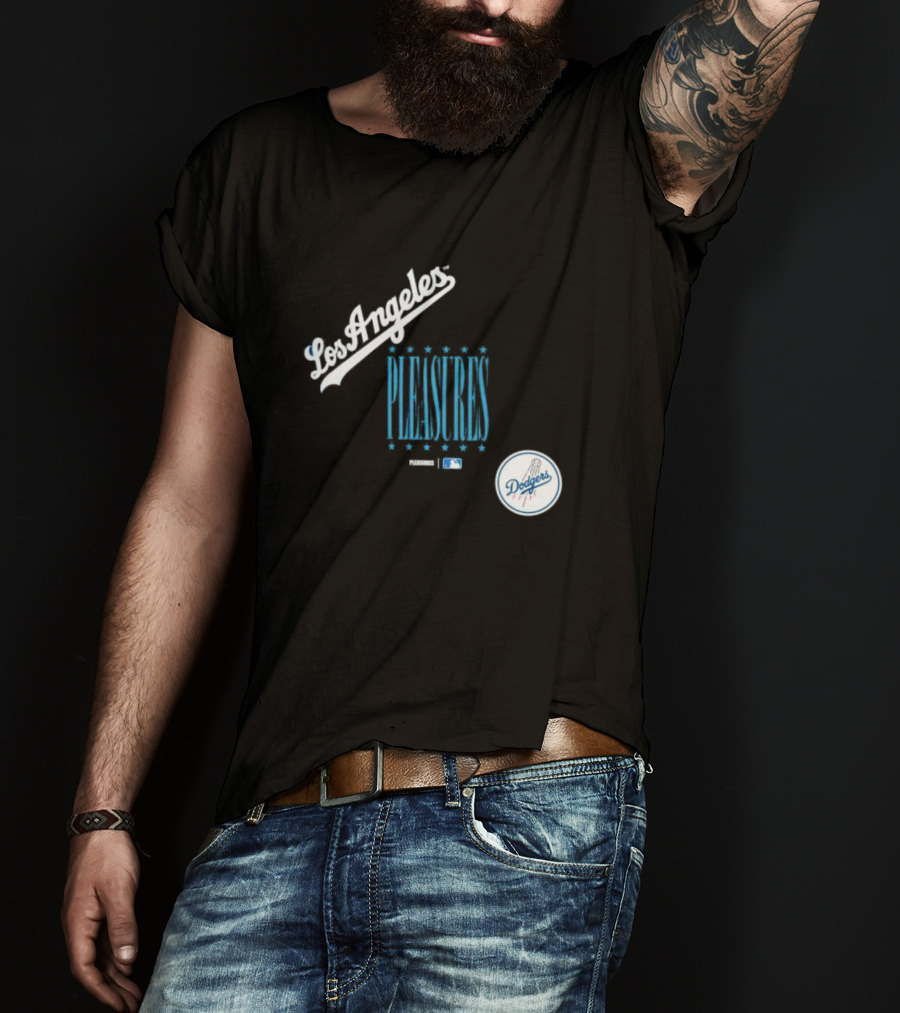 Los Angeles Dodgers PLEASURES MLB Collaboration T-Shirt