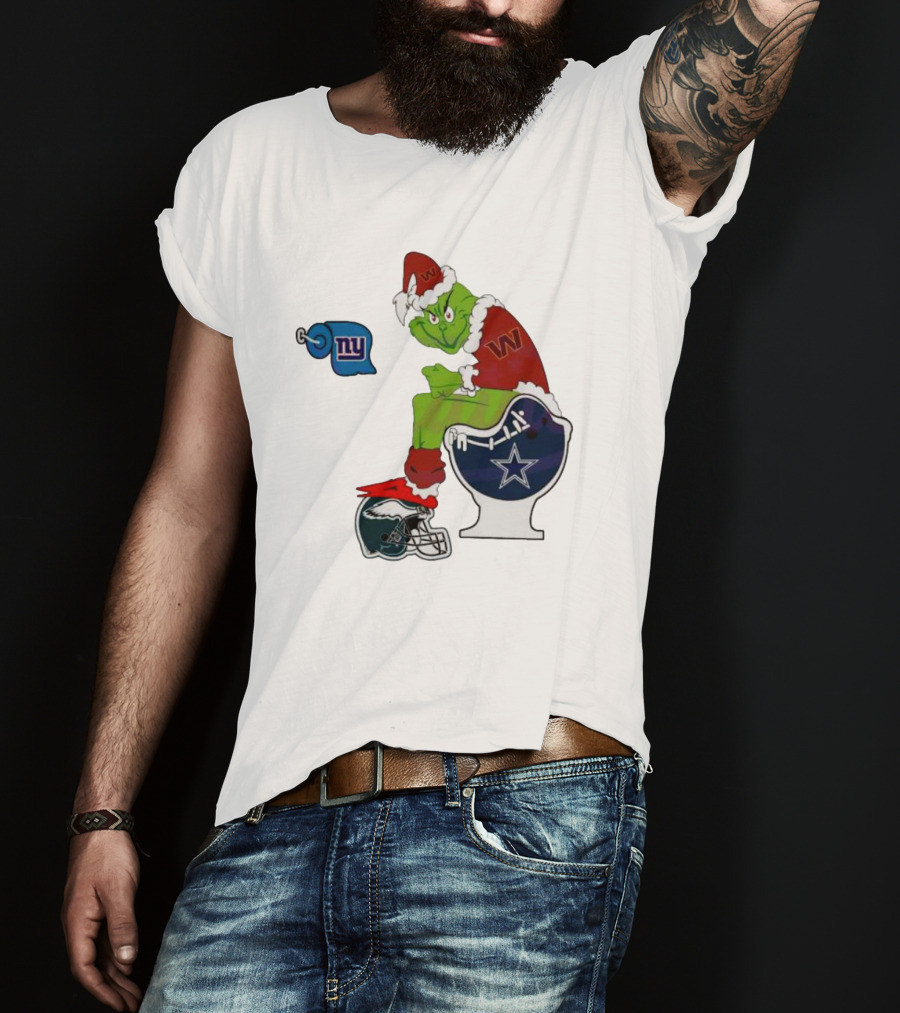 The Grinch New York Giants Dallas Cowboys Philadelphia Eagles Washington Commanders NFL Rivalry T-Shirt