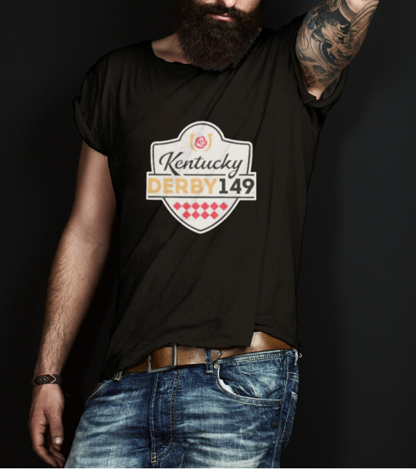 Kentucky Derby 149 Shield Logo Store 47 Black Premier Franklin T-Shirt