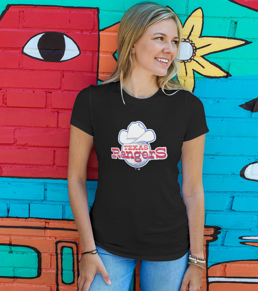 Texas Rangers Cooperstown Collection Cowboy Hat Baseball T-Shirt