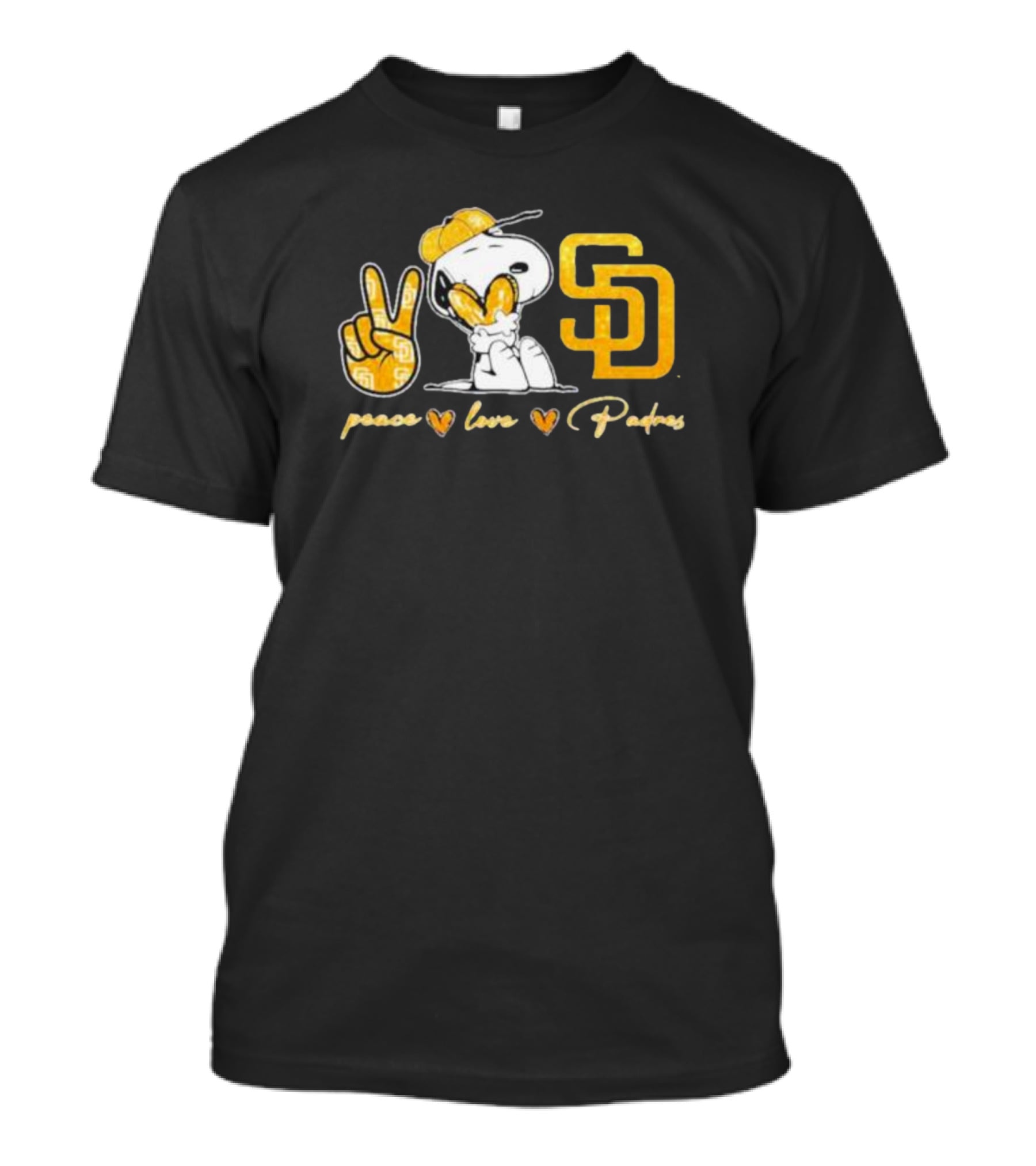 Peace Love Padres Snoopy San Diego Padres T-Shirt