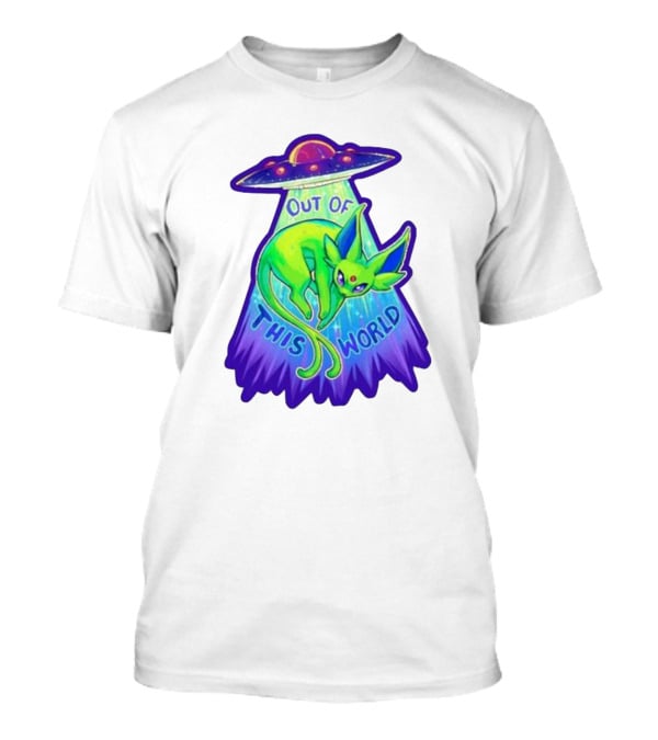 Espeon Out Of This World UFO Beam T-Shirt
