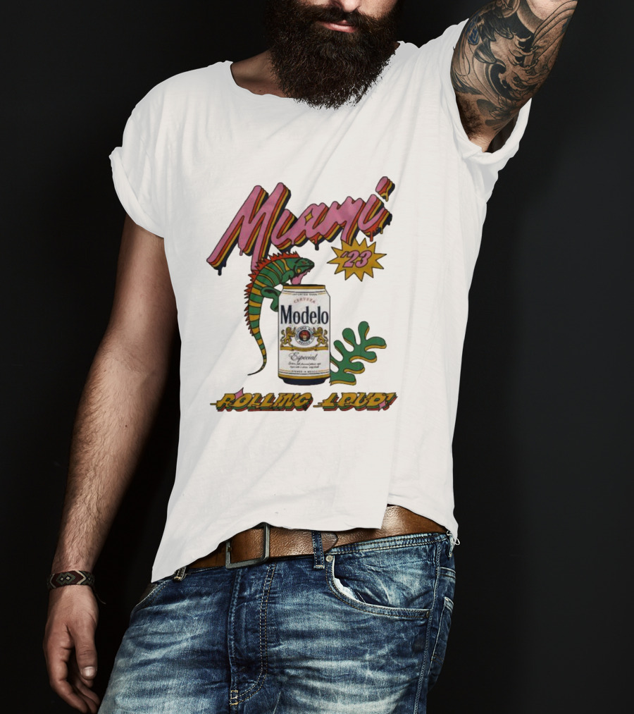 Miami 23 Iguana Modelo Rolling Loud T-Shirt