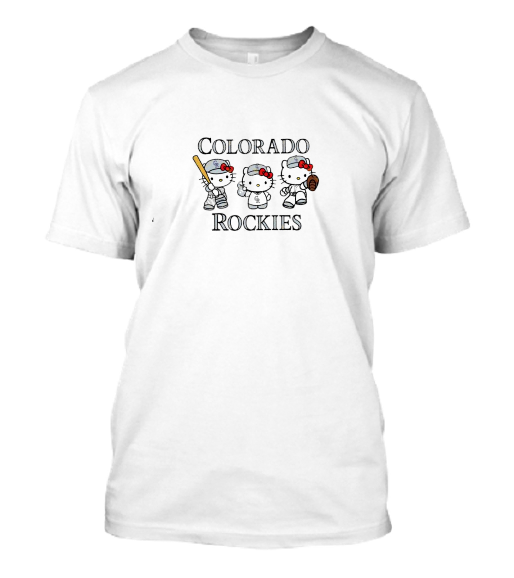Hello Kitty Colorado Rockies Baseball Collaboration T-Shirt