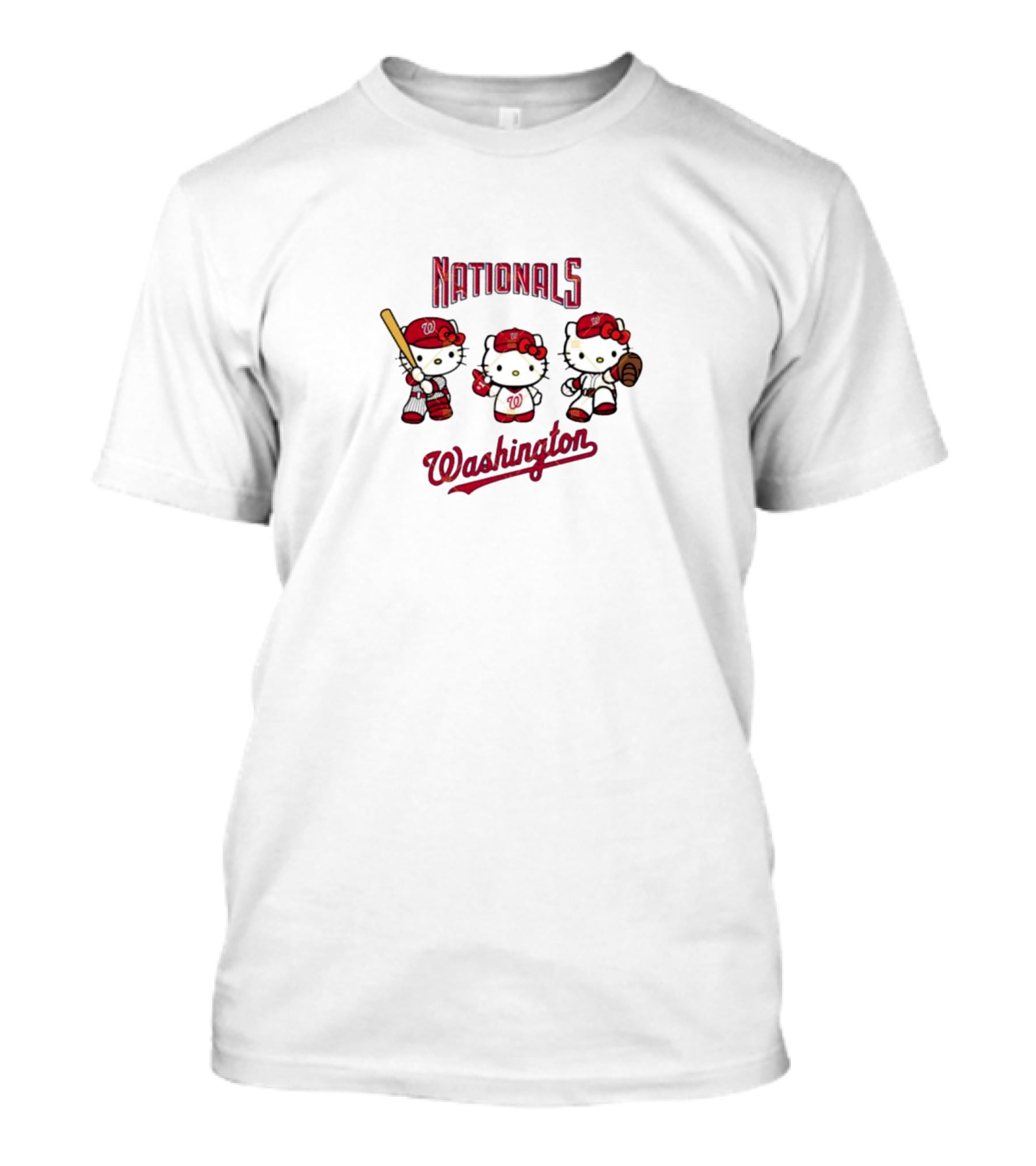 Hello Kitty Washington Nationals Baseball Characters T-Shirt