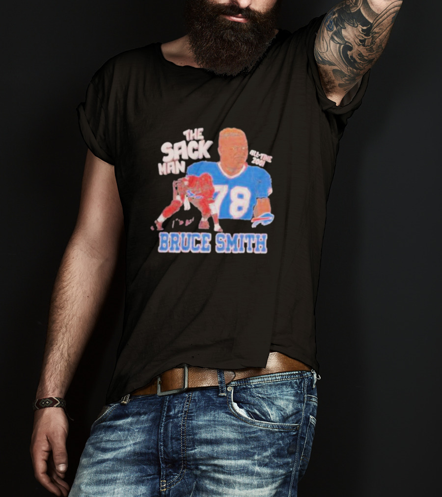 Bruce Smith The Sack Man 78 Buffalo Bills All-Time 200 T-Shirt