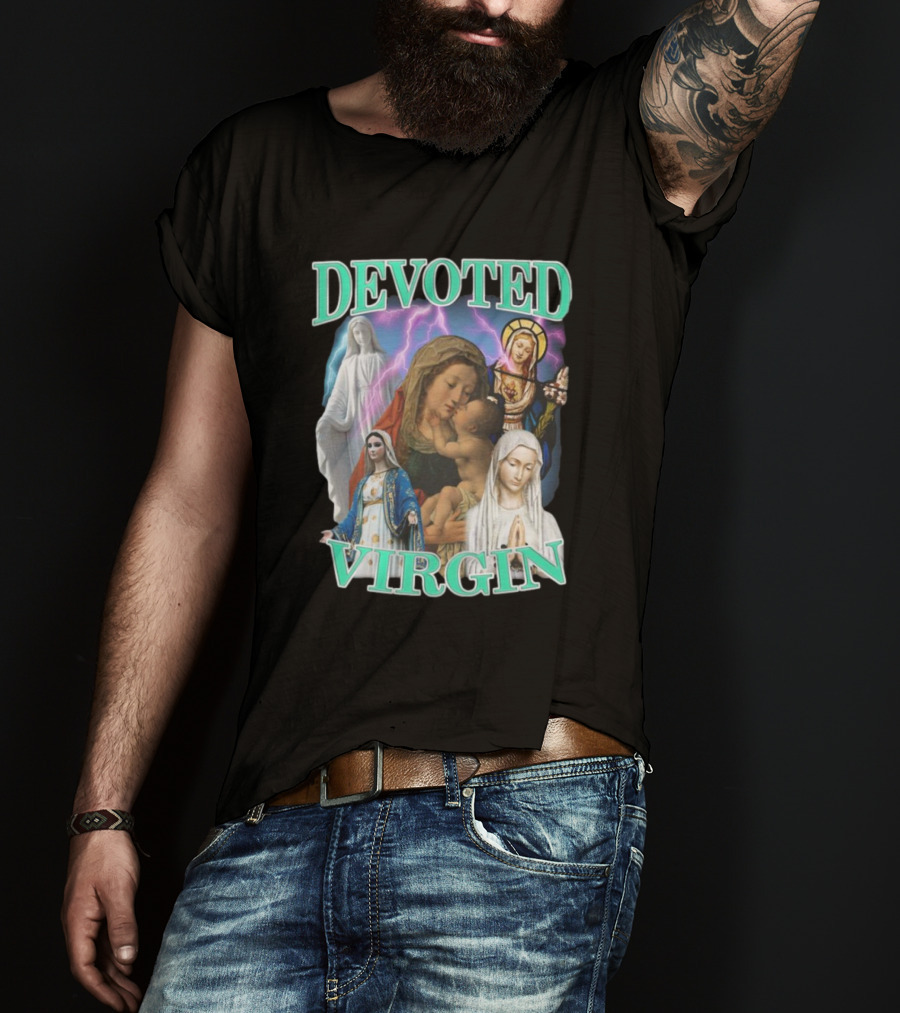 Devoted Virgin Mary Iconic Religious T-Shirt
