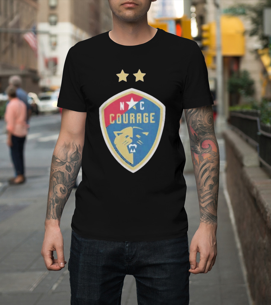 NC Courage Logo Two Stars T-Shirt