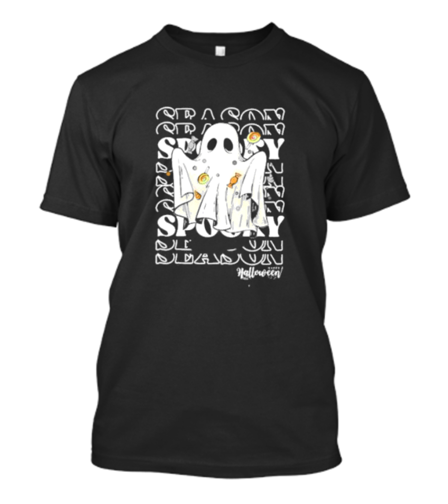Spooky Season Ghost Halloween Candy T-Shirt