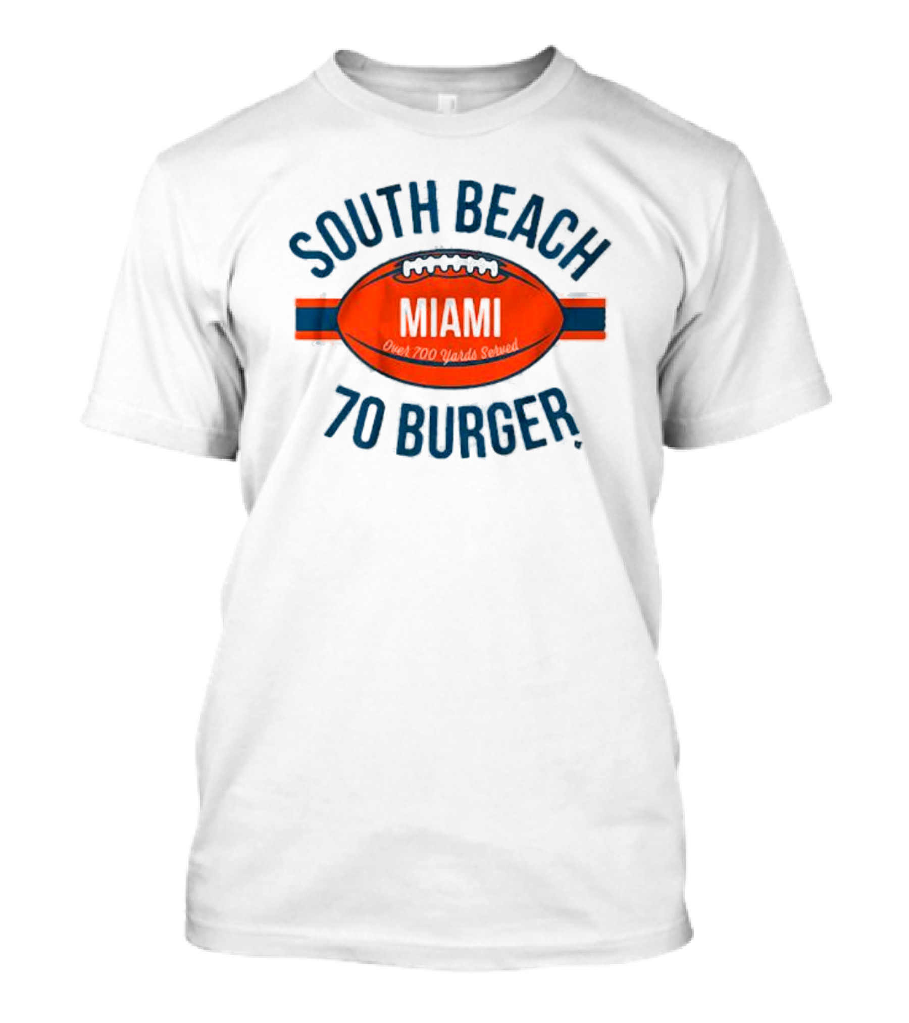 South Beach Miami Football Over 700 Points Scored 70 Burger T-Shirt