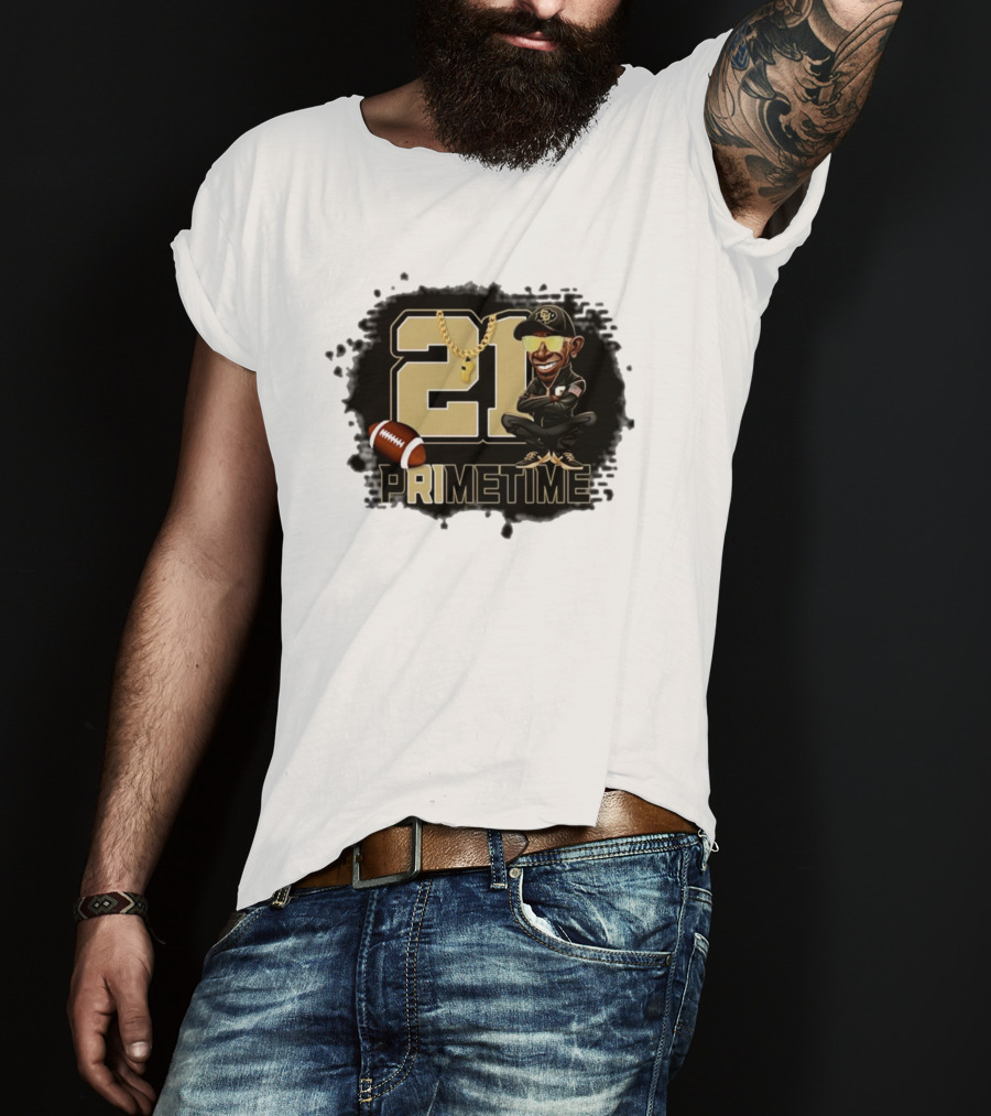 21 Prime Time Football Deion Sanders Coach Swea Mens Womens T-Shirt