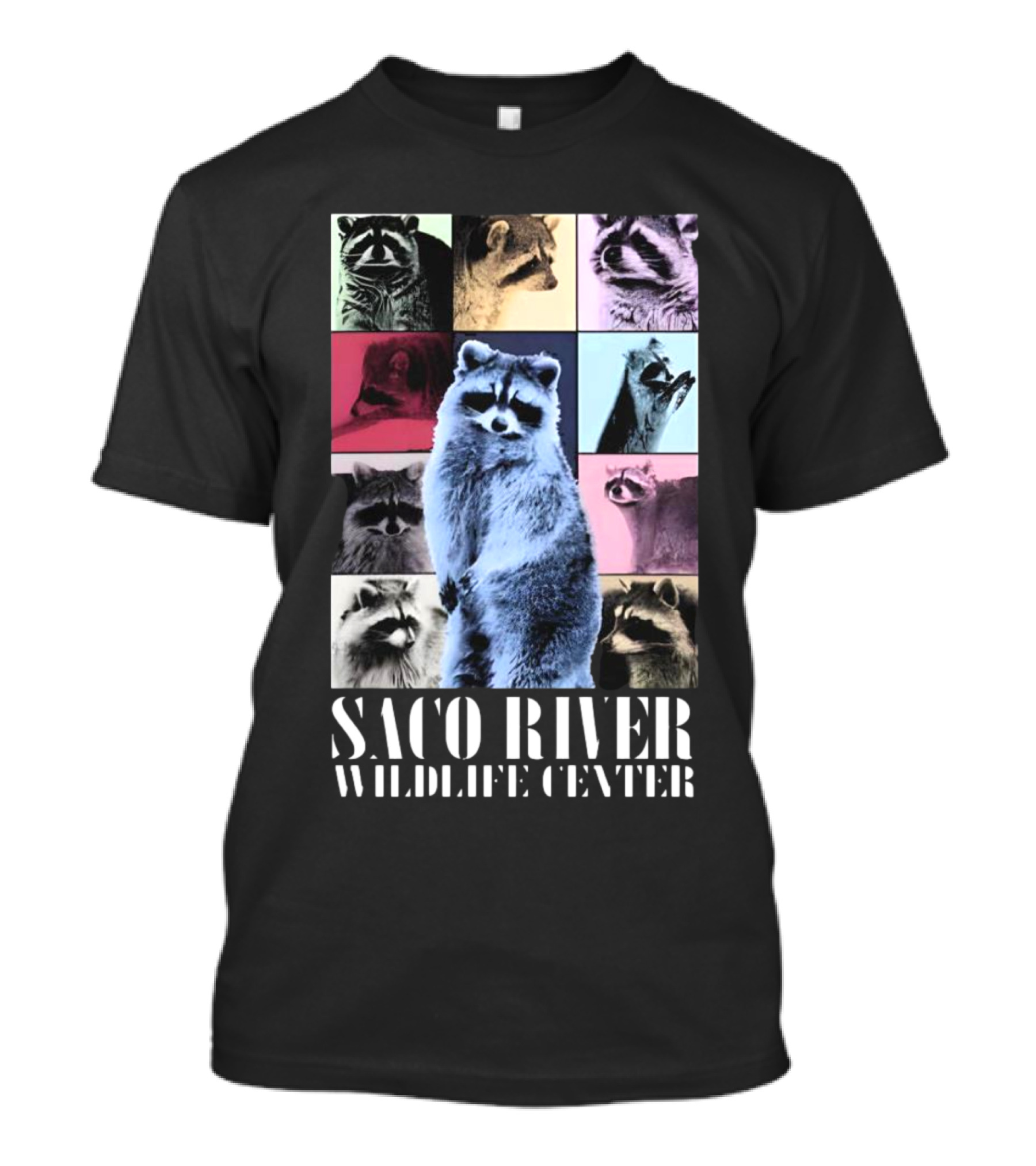 Saco River Wildlife Center Raccoon Collage The Eras Tour T-Shirt