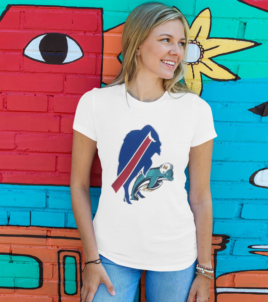 Buffalo Bills Doggy Miami Dolphins T-Shirt