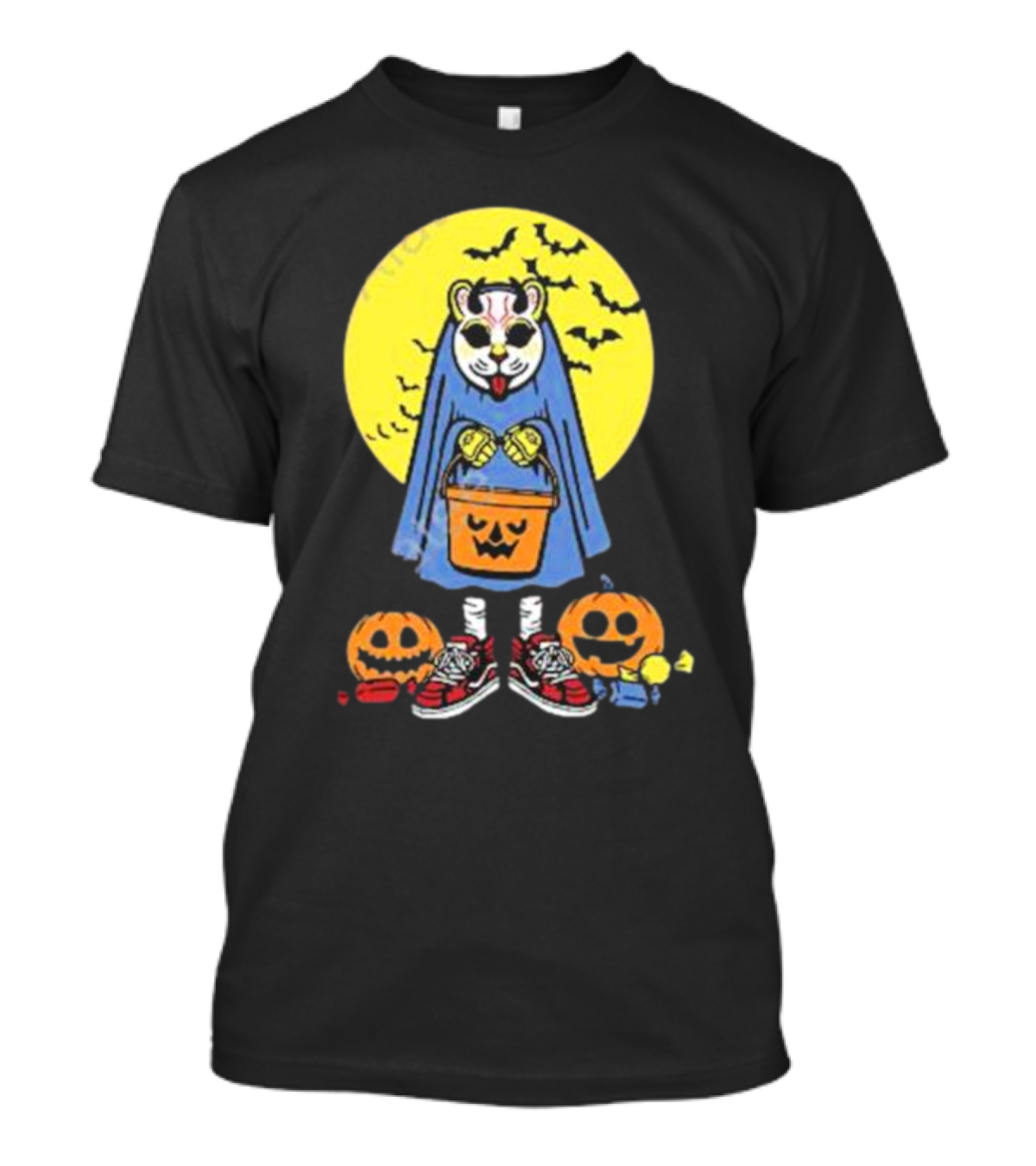 Home Team Trick Or Treat Halloween Costume With Pumpkins And Bats T-Shirt