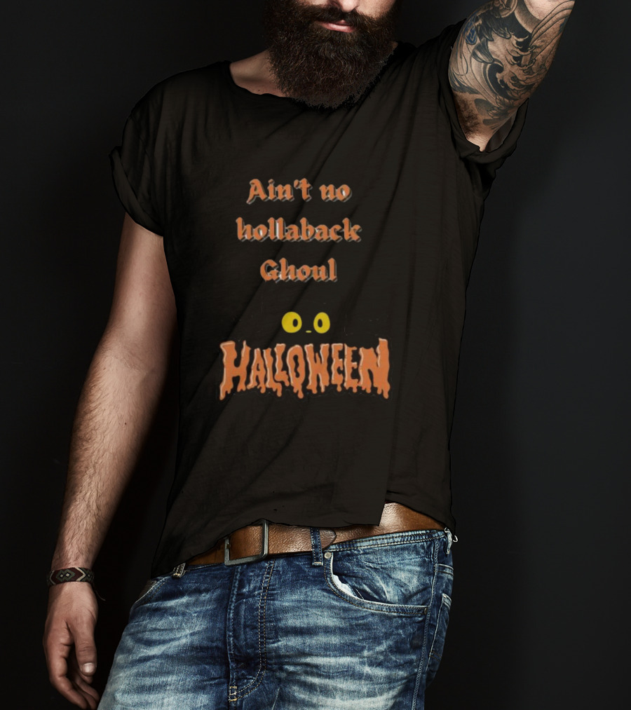 Ain’t No Hollaback Ghoul Black Cat Bats Halloween T-Shirt