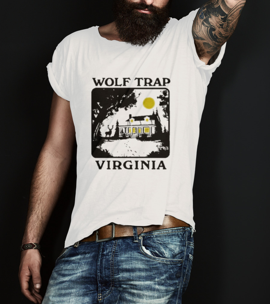 Wolf Trap Virginia Moonlit House Scene T-Shirt