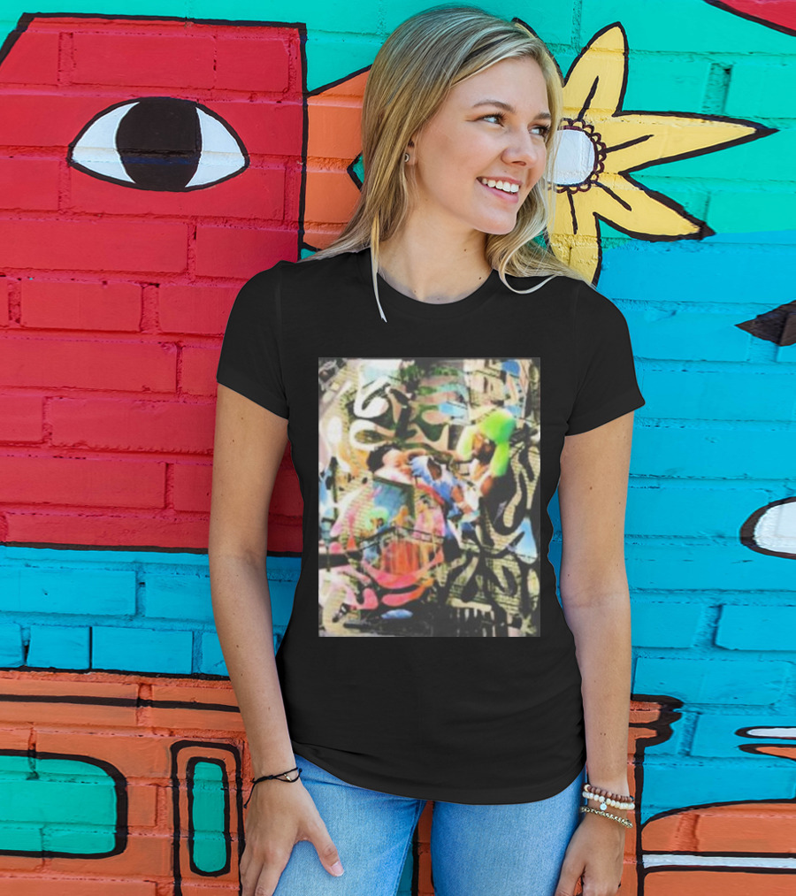 Riri And Rocky Ian Woods Merch Colorful Abstract Collage T-Shirt