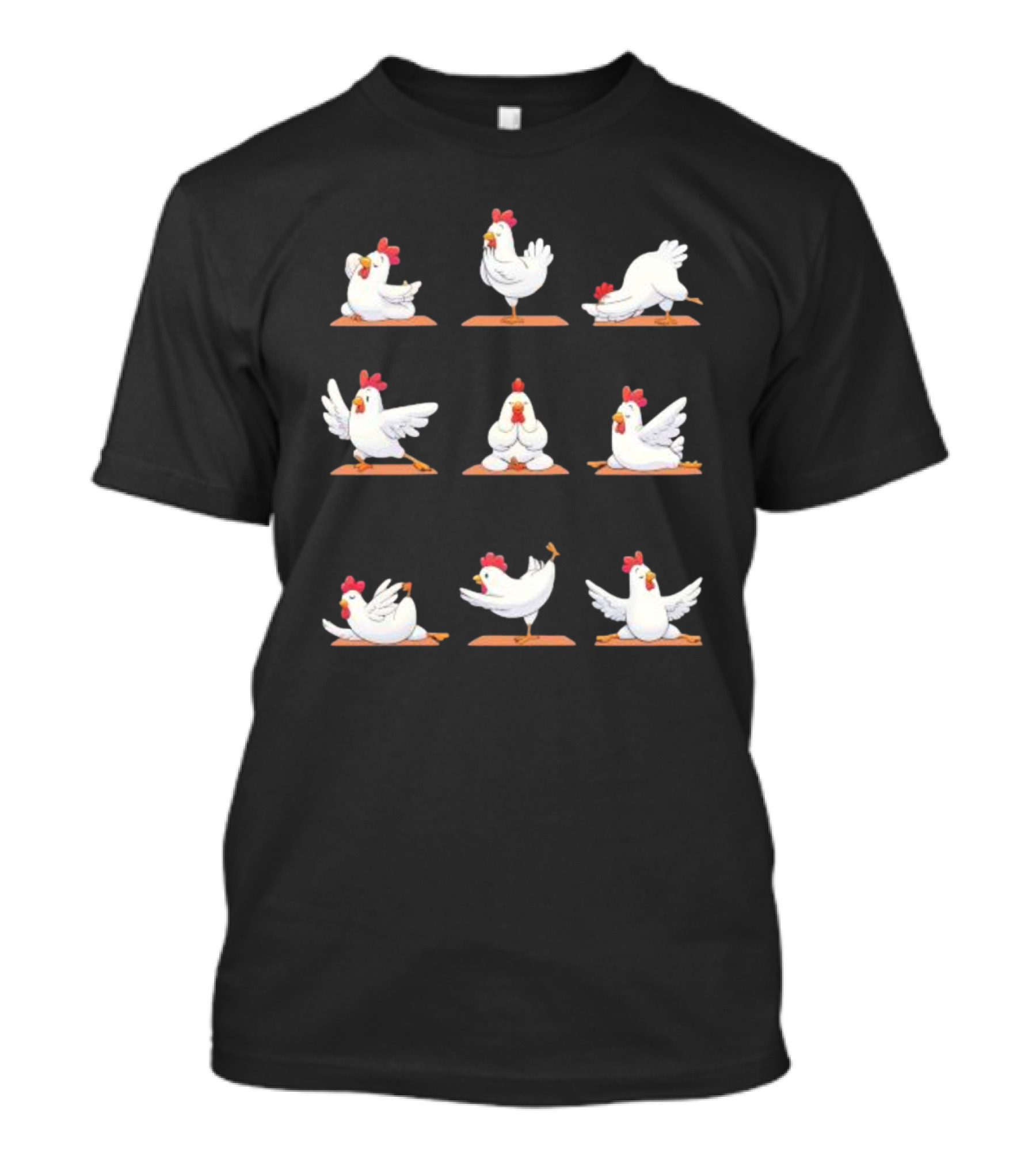 Hen Chicken Yoga Poses For Healthful Practice T-Shirt