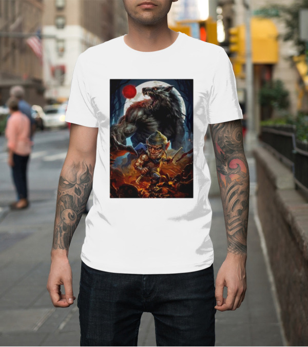 Shirt: Richard Luong Chetney Pock O’pea Rta Werewolf and Goblin Under Red Moon T-Shirt Richard Luong Chetney Pock O’pea Rta Werewolf and Goblin Under Red Moon T-Shirt