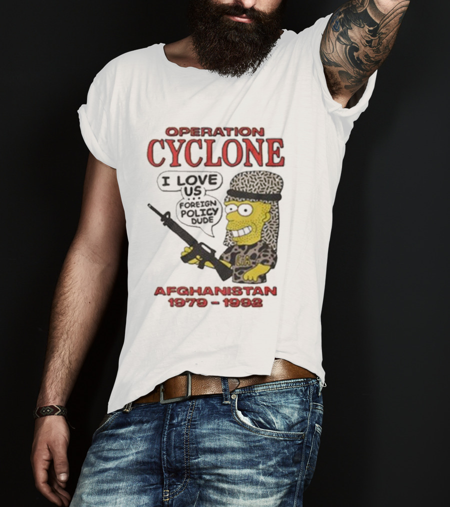 Operation Cyclone Afghanistan 1979-1989 Cartoon Character With Gun T-Shirt
