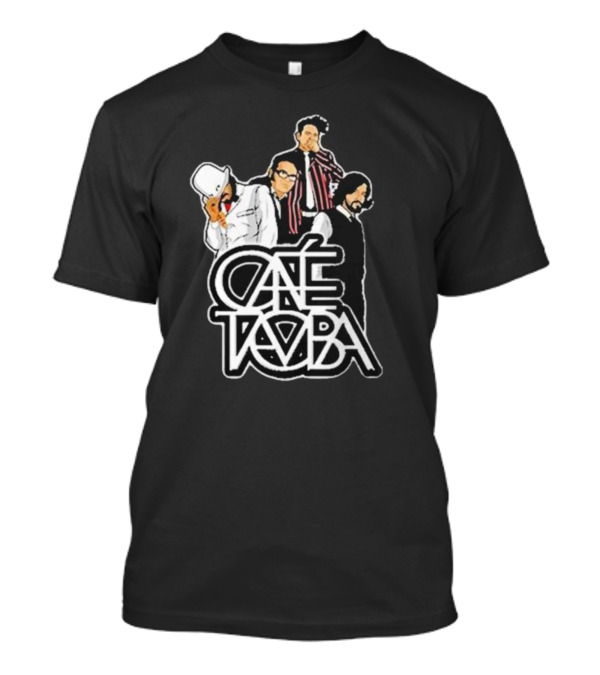 Café Tacuba Band Members Graphic Black T-Shirt