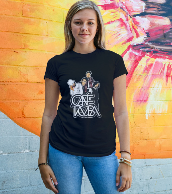 Café Tacuba Band Members Graphic Black T-Shirt