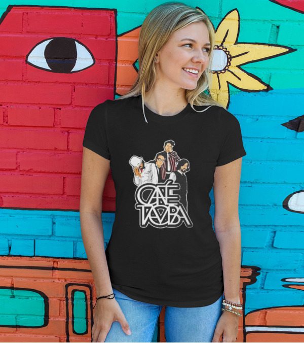 Café Tacuba Band Members Graphic Black T-Shirt