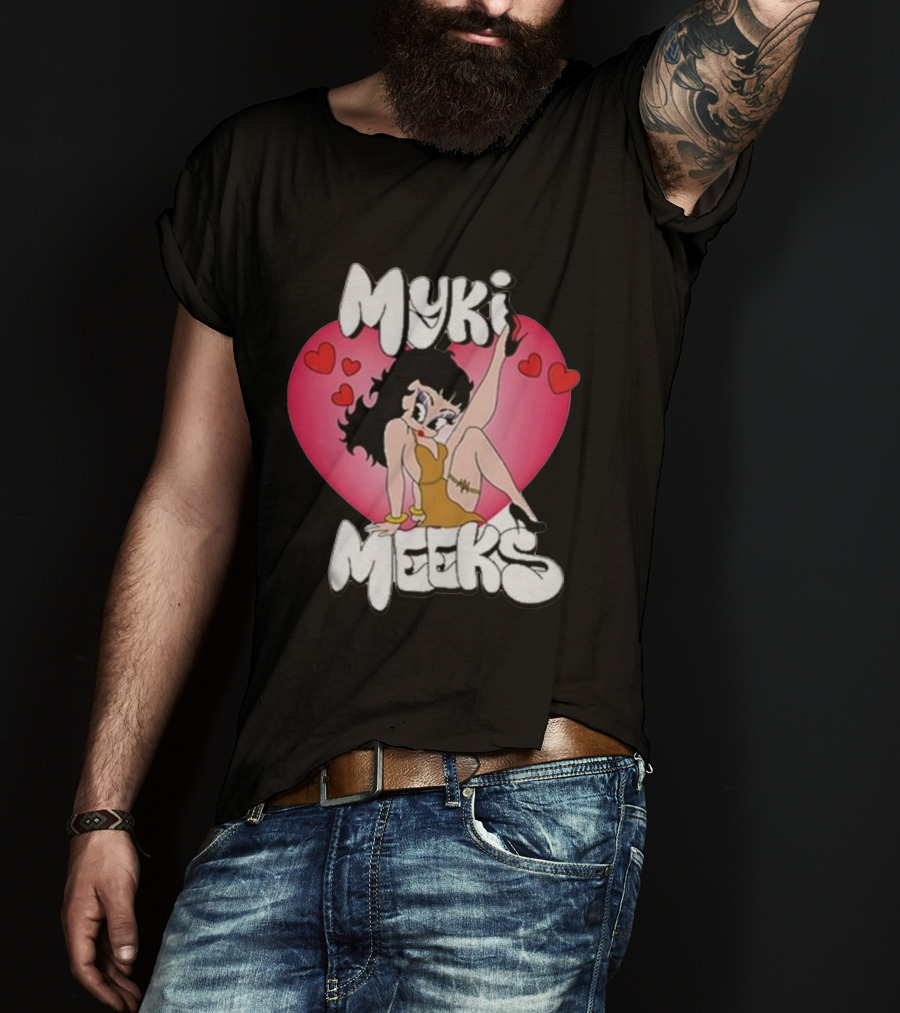 Myki Meeks Heart Cartoon Character With Hearts T-Shirt