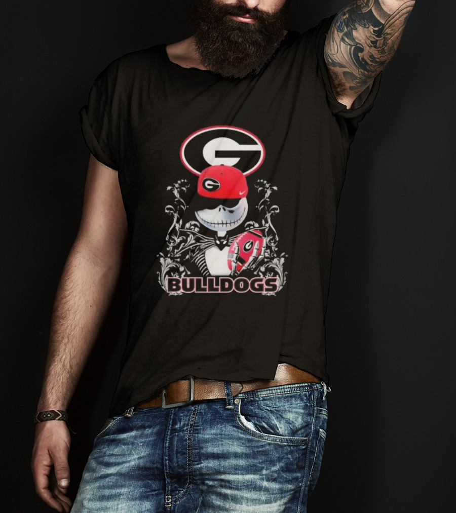 Jack Skellington Georgia Bulldogs Hat Bulldogs T-Shirt