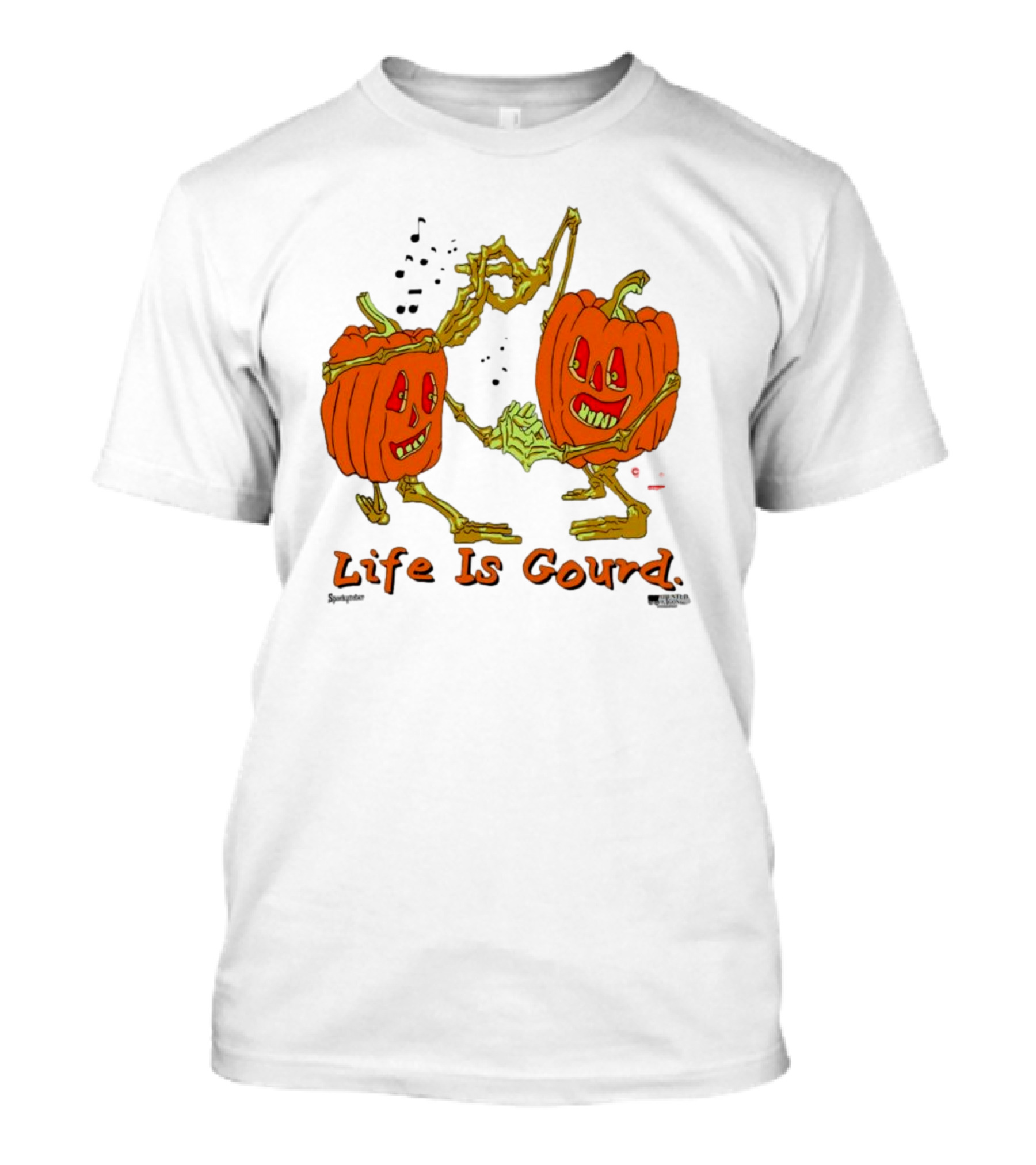 Online Ceramics Dancing Skeleton Pumpkins Life Is Gourd T-Shirt