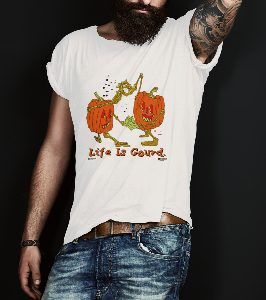 Online Ceramics Dancing Skeleton Pumpkins Life Is Gourd T-Shirt