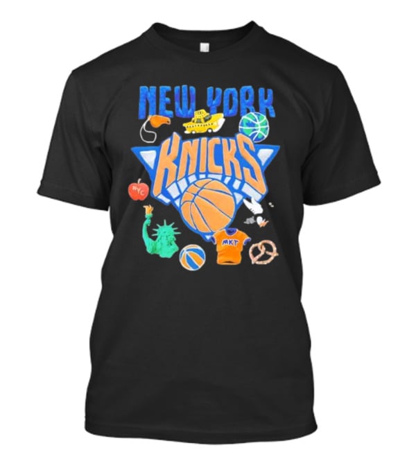 New York Knicks NBA Market Claymation NYC Basketball Iconic Symbols T-Shirt