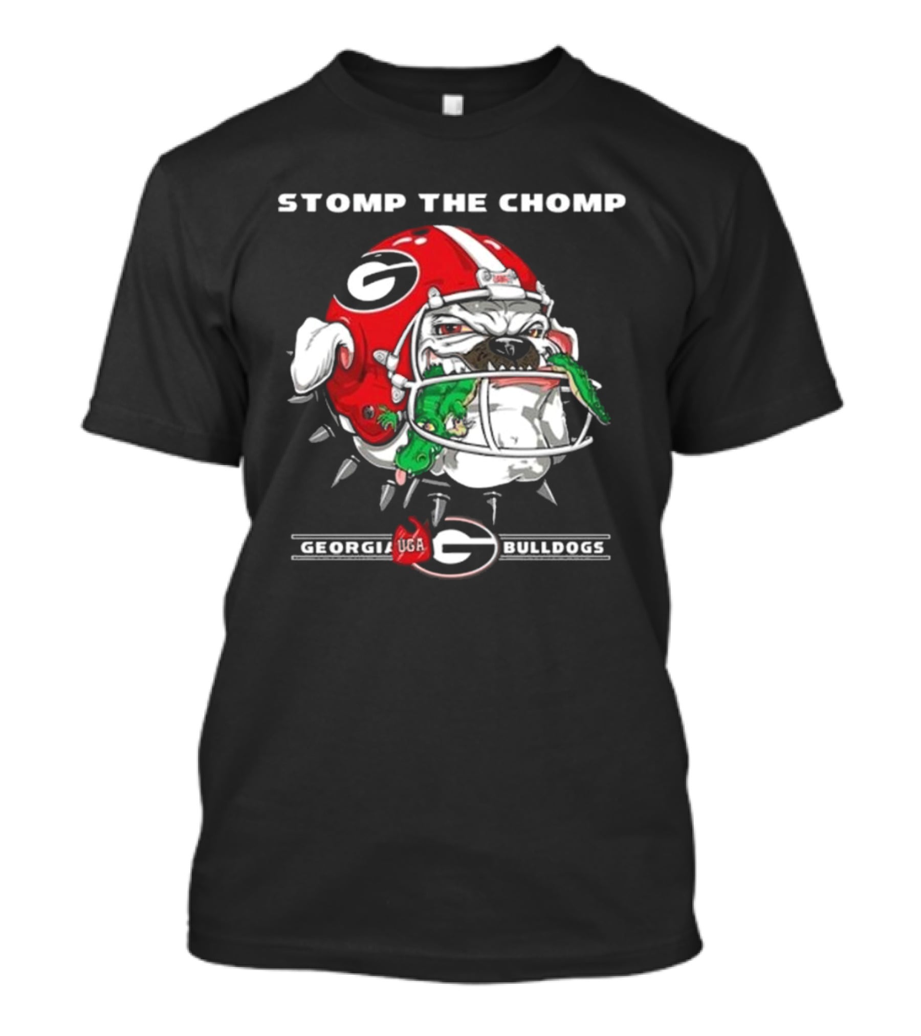 Stomp The Chomp Georgia UGA Bulldogs Helmet Gator T-Shirt