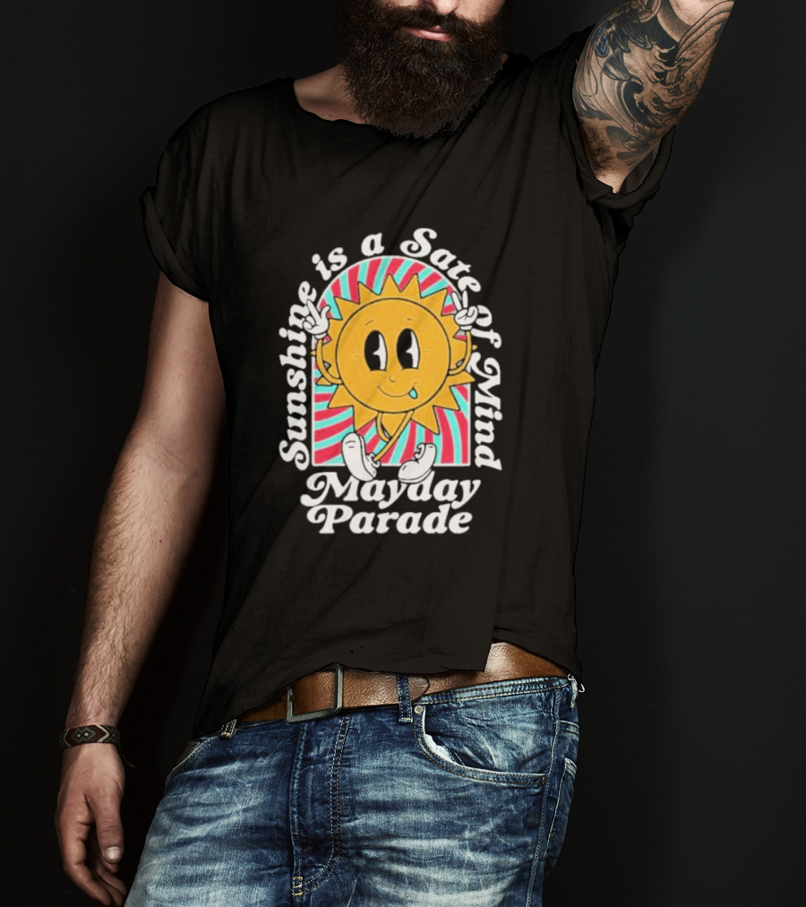 Sunshine Is A State Of Mind Mayday Parade Vintage Cartoon Sun T-Shirt