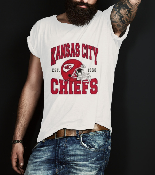Kansas City Chiefs Est 1960 Helmet Chiefs Football T-Shirt